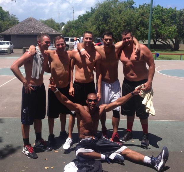 Playing in the Bahamas against a local team- Cropped